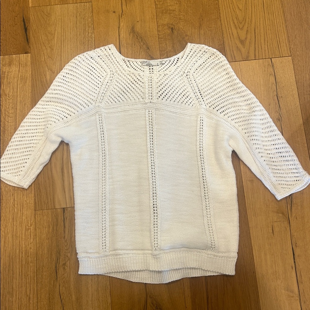 Prana white sweaterTop